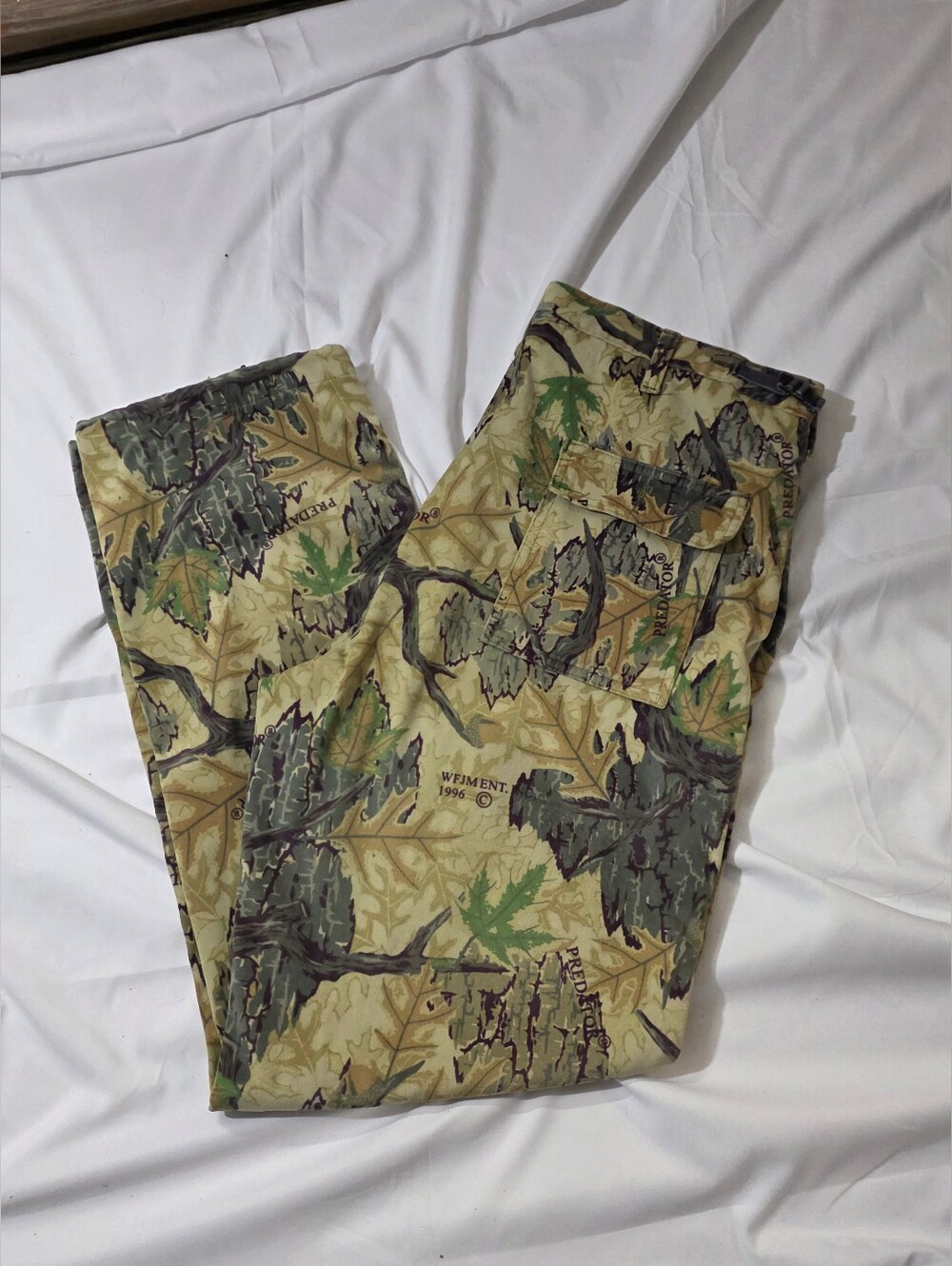 Vintage Outdoor 1996 Predator Comouflage Camo Pants Size Large Made In USA